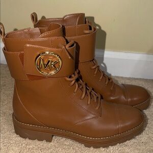 Michael Kors Tan Leather Ankle Boots